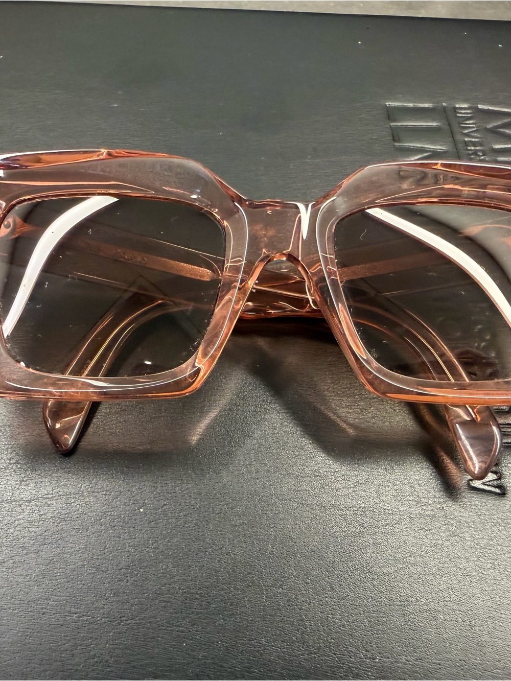 Celine Oversized Square Sunglasses in Translucent Brown